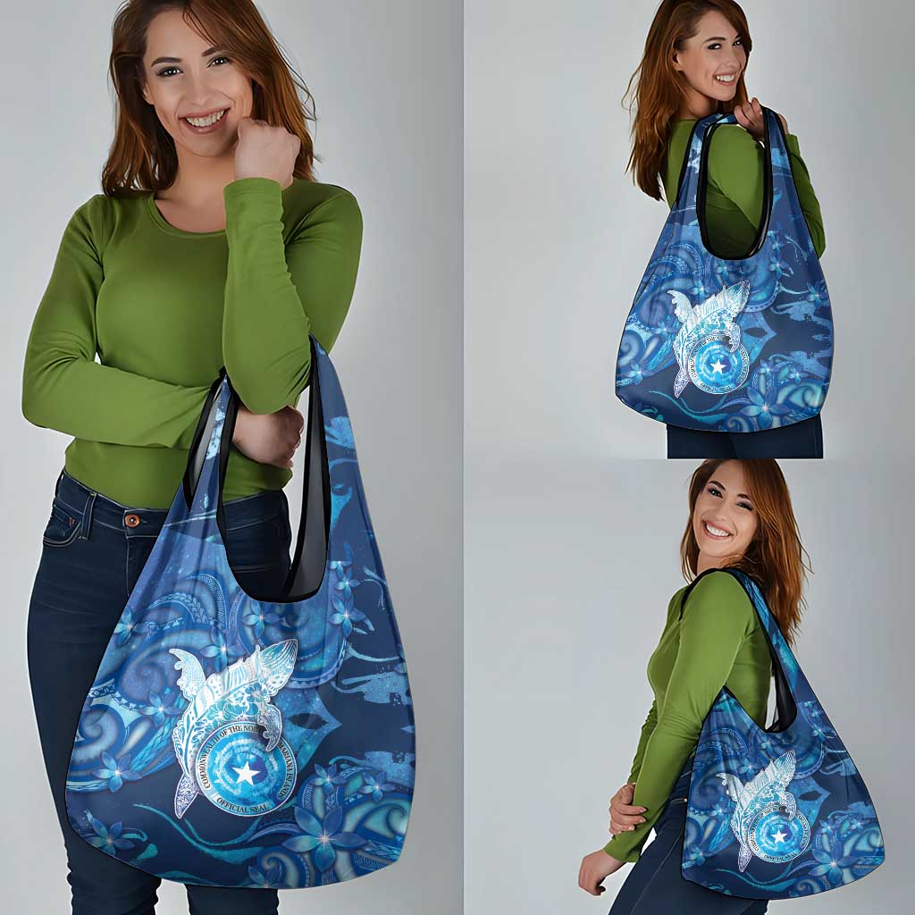 Northern Mariana Islands Grocery Bag Galaxy Polynesian Shark Tattoo DT05 - Polynesian Pride
