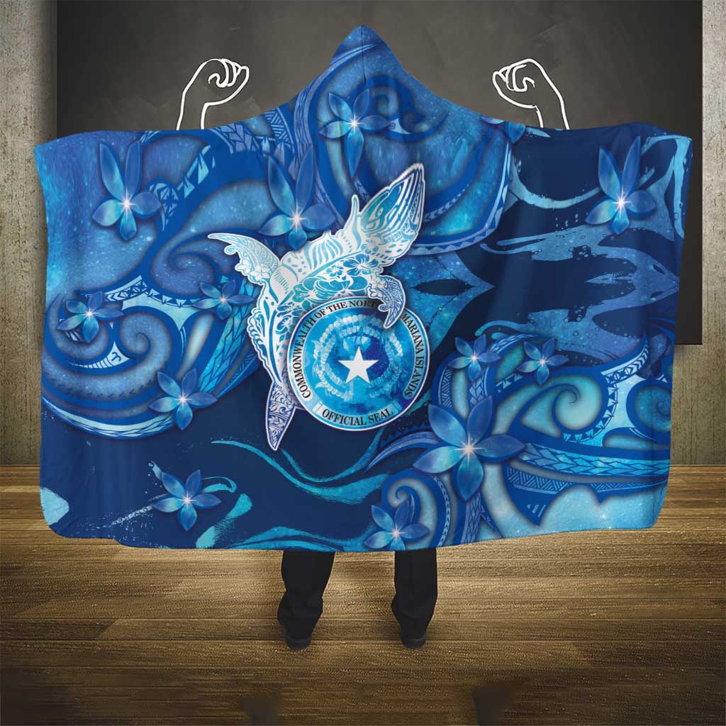 Northern Mariana Islands Hooded Blanket Galaxy Polynesian Shark Tattoo DT05 - Polynesian Pride