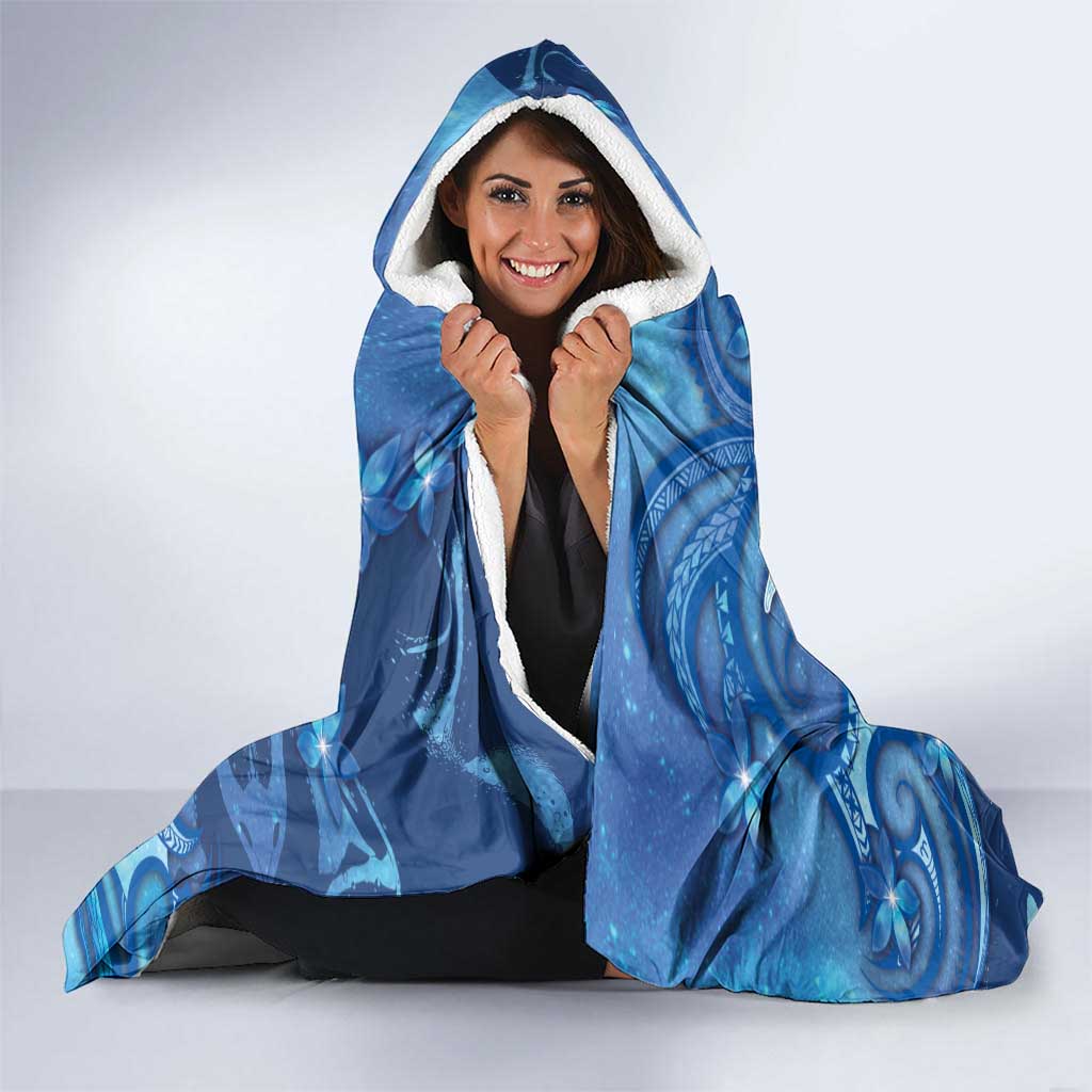 Northern Mariana Islands Hooded Blanket Galaxy Polynesian Shark Tattoo DT05 - Polynesian Pride
