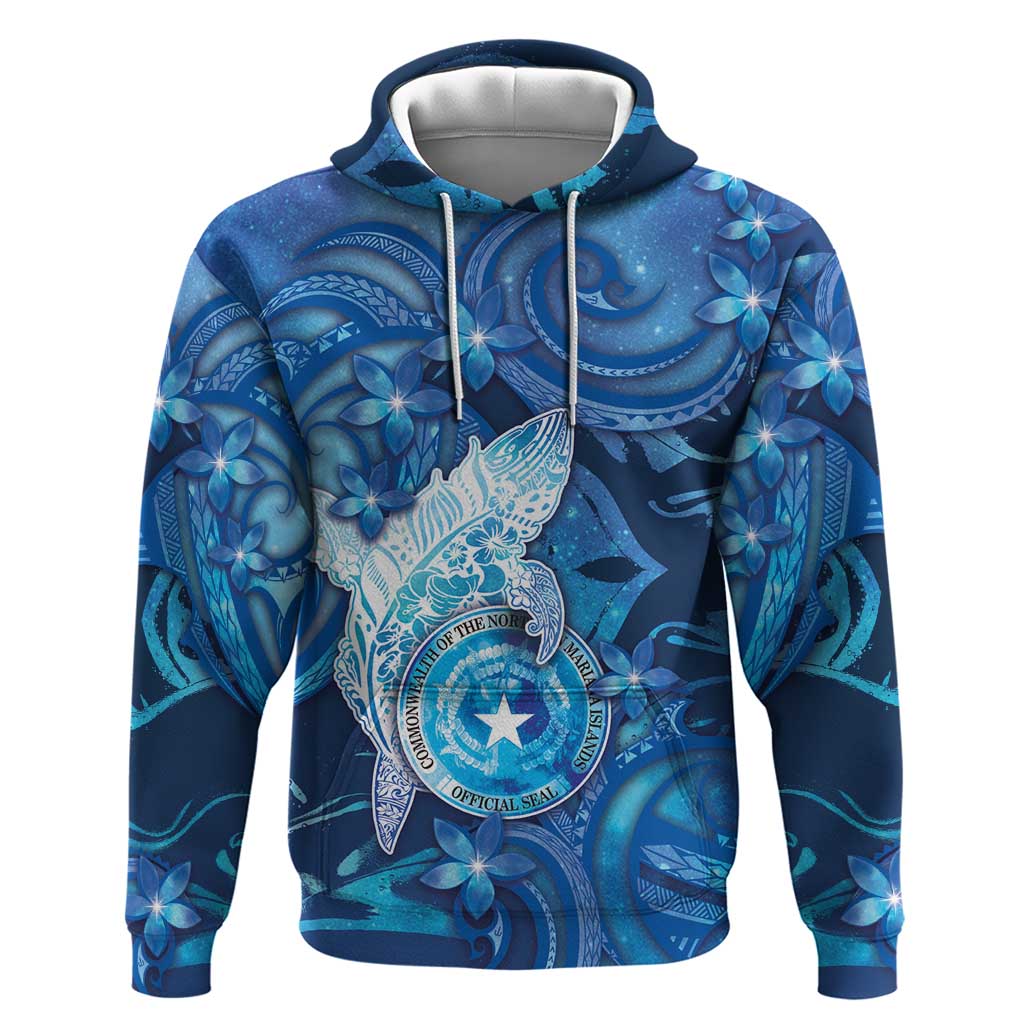 Personalised Northern Mariana Islands Hoodie Galaxy Polynesian Shark Tattoo - Polynesian Pride