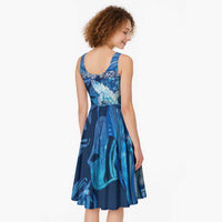 Personalised Northern Mariana Islands Midi Dress Galaxy Polynesian Shark Tattoo DT05 - Polynesian Pride