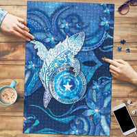Northern Mariana Islands Puzzle Galaxy Polynesian Shark Tattoo DT05 Blue - Polynesian Pride