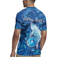 Personalised Northern Mariana Islands Rugby Jersey Galaxy Polynesian Shark Tattoo - Polynesian Pride