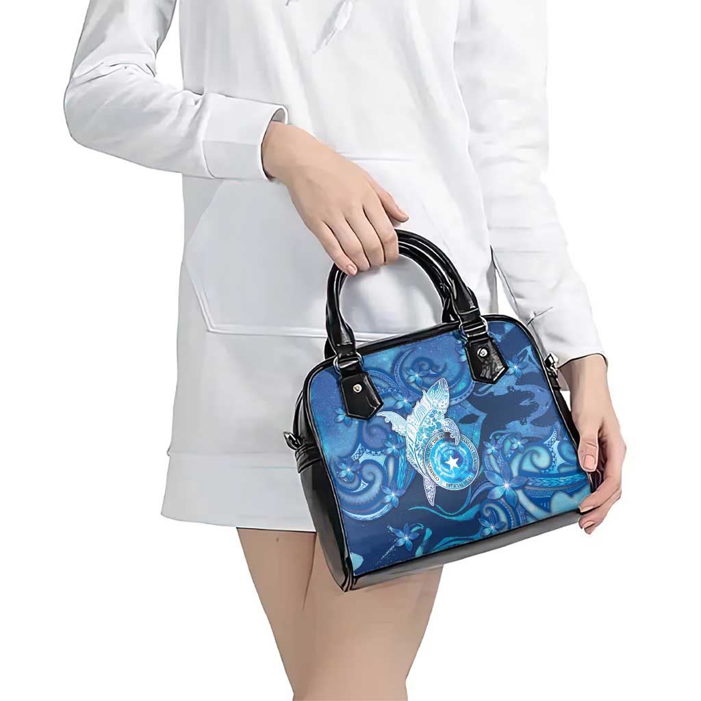 Northern Mariana Islands Shoulder Handbag Galaxy Polynesian Shark Tattoo DT05 - Polynesian Pride
