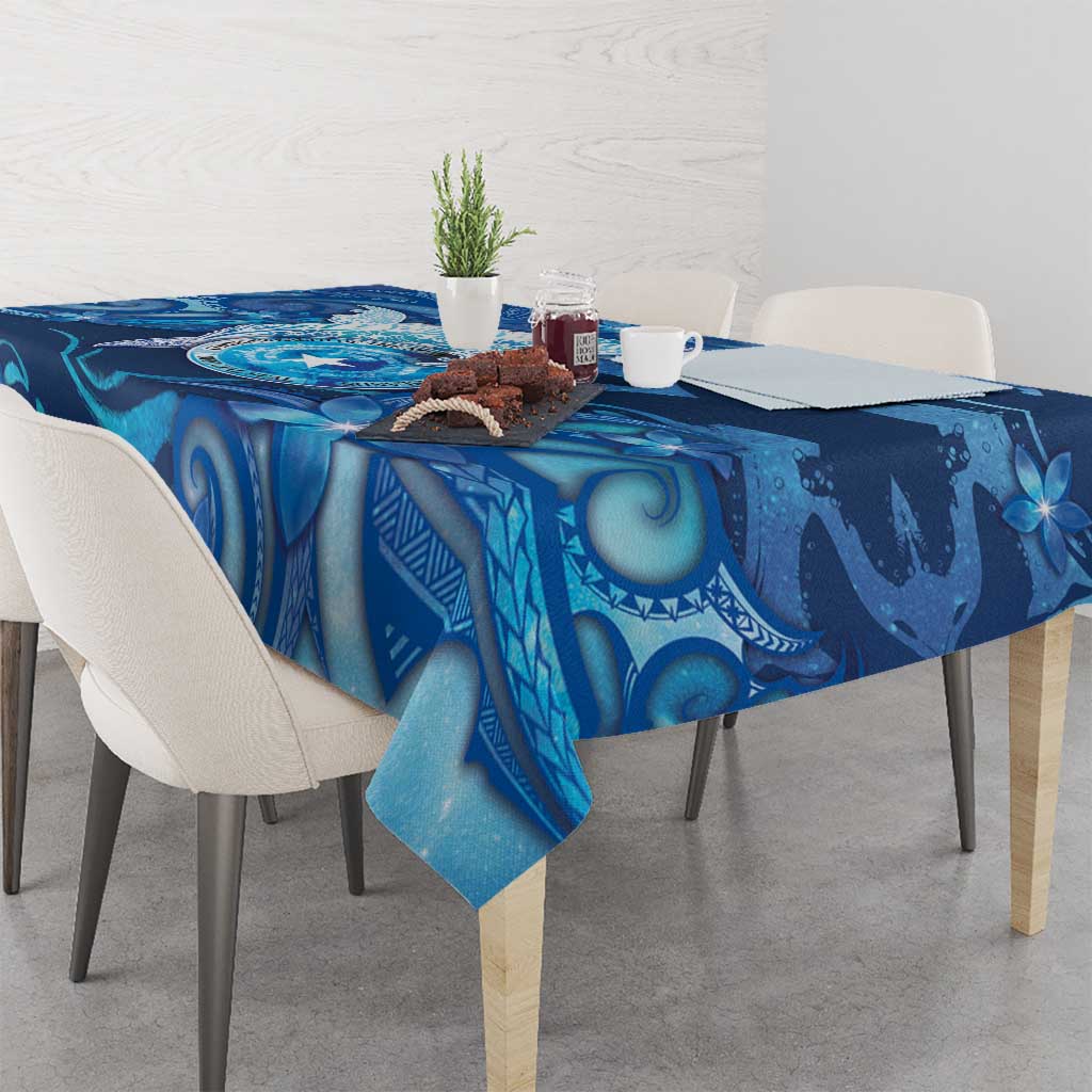 Northern Mariana Islands Tablecloth Galaxy Polynesian Shark Tattoo DT05 - Polynesian Pride