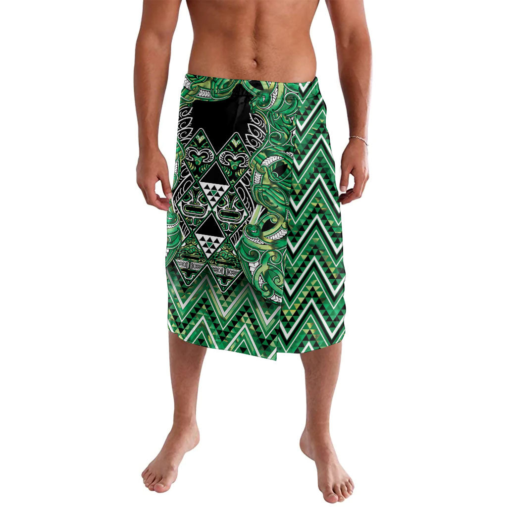 Aotearoa Whakatohea Lavalava Maori Tribal Green Abalone Paua Shell Pattern