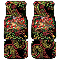 Hawaii Christmas Car Mats Aloha Santa Riding Honu DT05 - Polynesian Pride