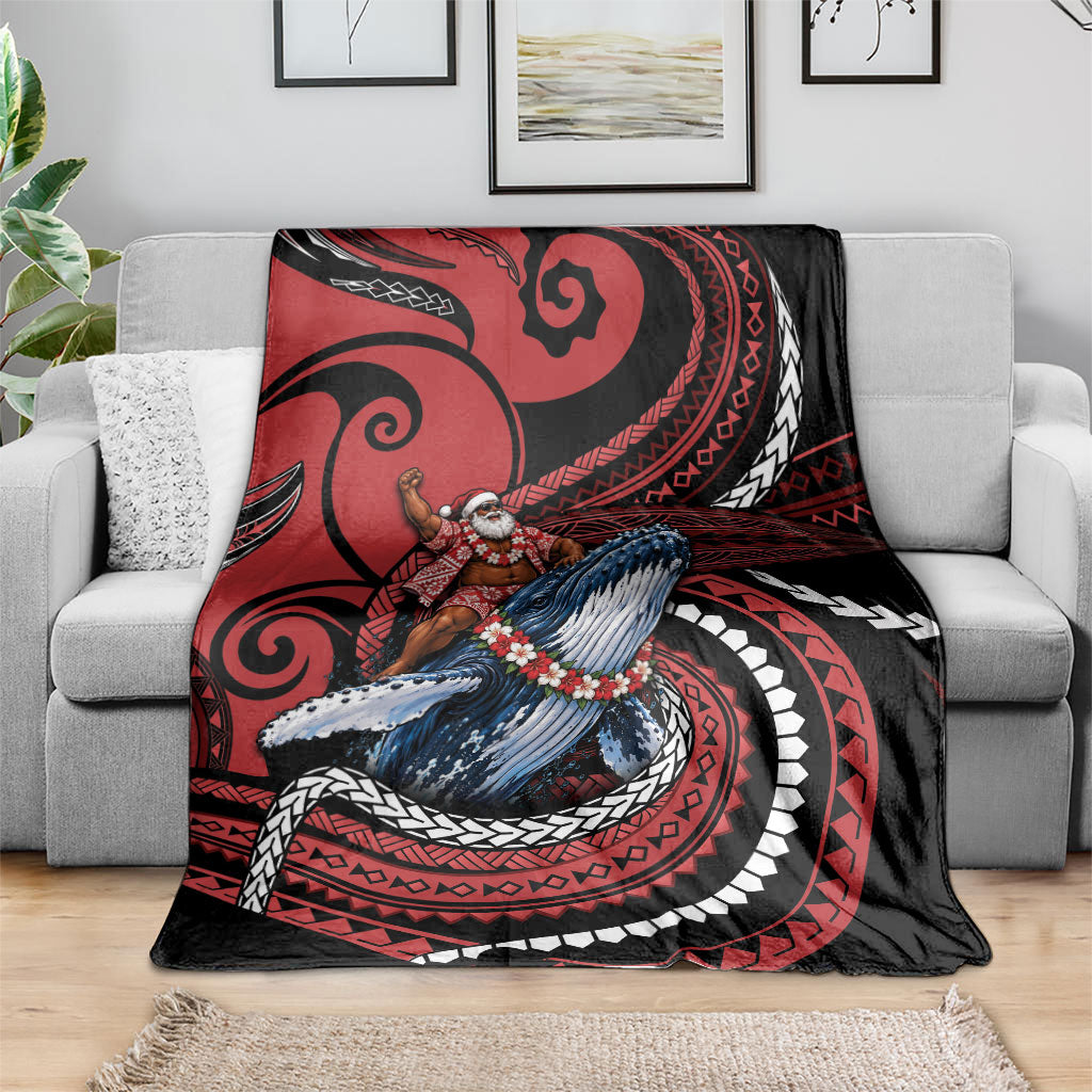Tonga Christmas Blanket Santa Riding Humpback Whale DT05 - Polynesian Pride