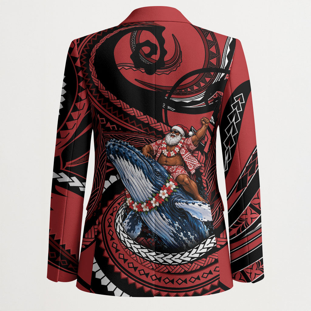 Tonga Christmas Blazer Santa Riding Humpback Whale DT05 - Polynesian Pride