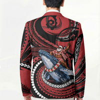 Tonga Christmas Blazer Santa Riding Humpback Whale DT05 - Polynesian Pride