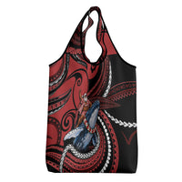 Tonga Christmas Grocery Bag Santa Riding Humpback Whale DT05 - Polynesian Pride