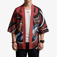 Tonga Christmas Kimono Santa Riding Humpback Whale DT05 - Polynesian Pride