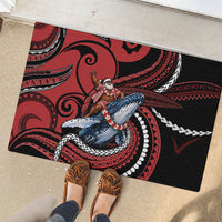 Tonga Christmas Rubber Doormat Santa Riding Humpback Whale DT05 - Polynesian Pride