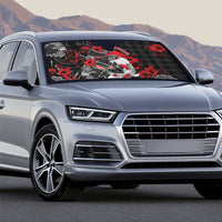 Hawaiian And Japanese Auto Sun Shade Aloha Koi Fish Palaka Patterns - Polynesian Pride