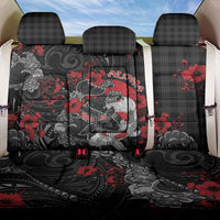 Hawaiian And Japanese Back Car Seat Cover Aloha Koi Fish Palaka Patterns - Polynesian Pride
