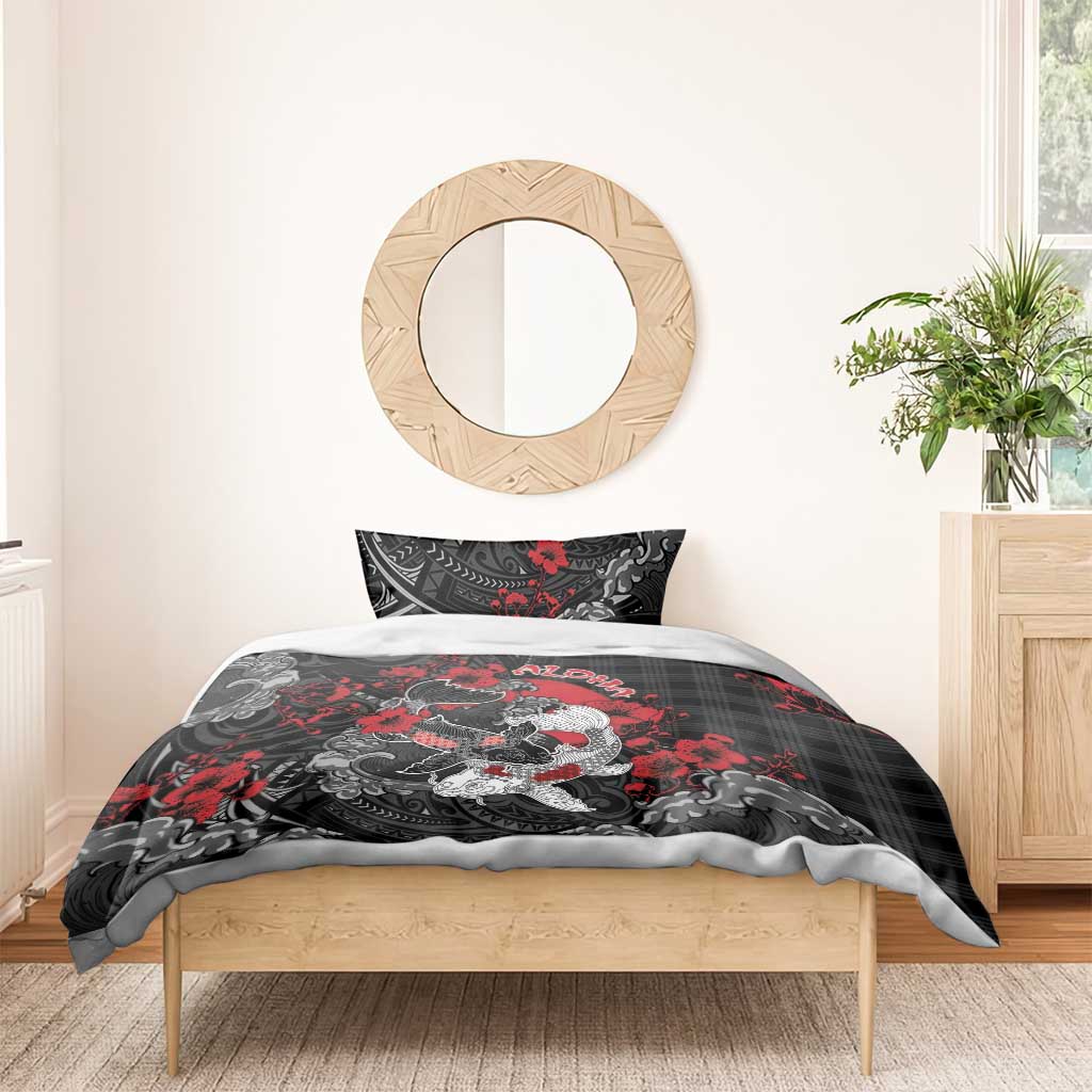 Hawaiian And Japanese Bedding Set Aloha Koi Fish Palaka Patterns DT05 - Polynesian Pride