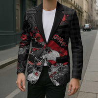 Personalised Hawaiian And Japanese Blazer Aloha Koi Fish Palaka Patterns DT05 - Polynesian Pride