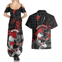 Personalised Hawaiian And Japanese Couples Matching Summer Maxi Dress and Hawaiian Shirt Aloha Koi Fish Palaka Patterns DT05 - Polynesian Pride