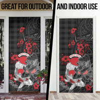 Personalised Hawaiian And Japanese Door Cover Aloha Koi Fish Palaka Patterns - Polynesian Pride