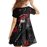 Personalised Hawaiian And Japanese Family Matching Off The Shoulder Long Sleeve Dress and Hawaiian Shirt Aloha Koi Fish Palaka Patterns - Polynesian Pride