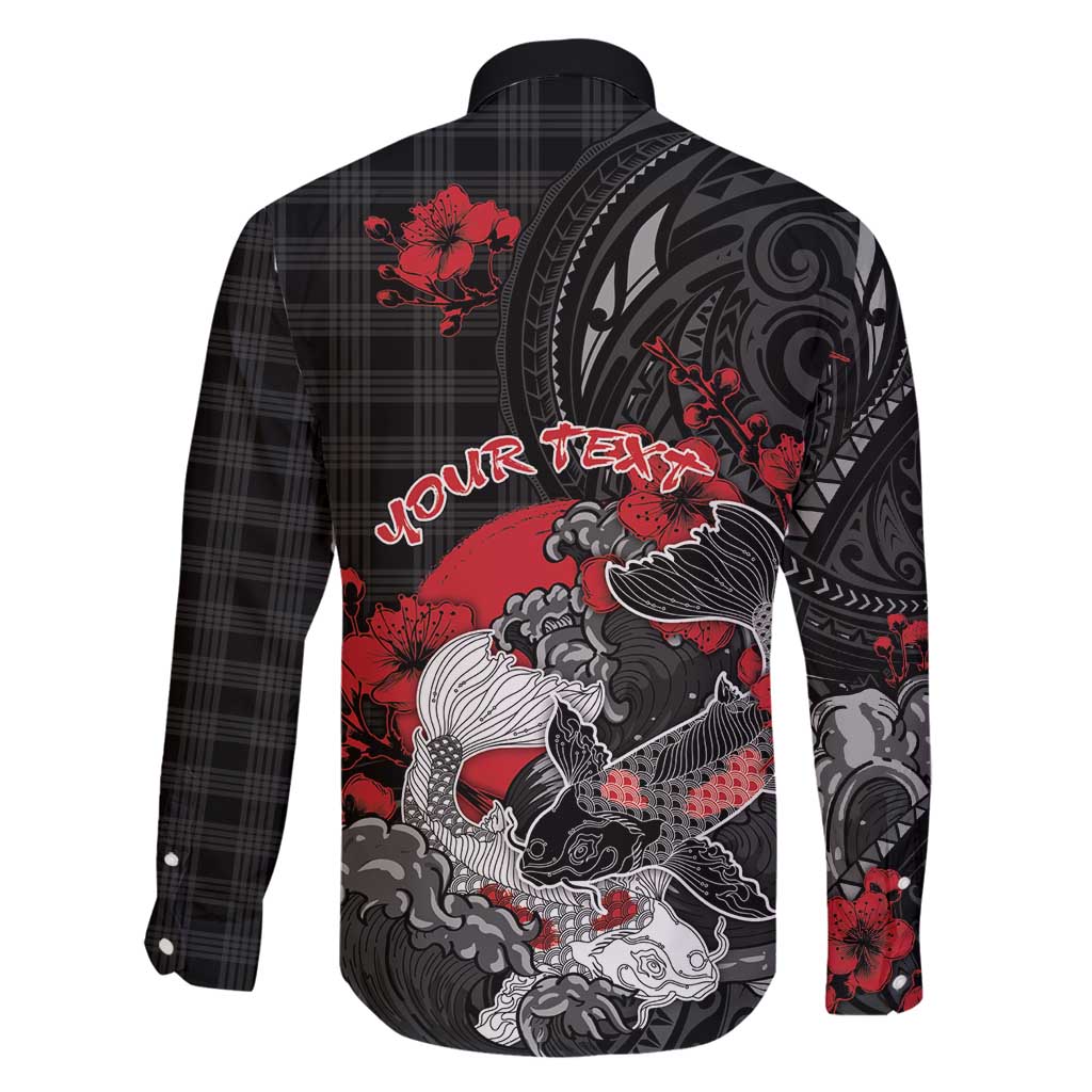 Personalised Hawaiian And Japanese Family Matching Puletasi and Hawaiian Shirt Aloha Koi Fish Palaka Patterns DT05 - Polynesian Pride