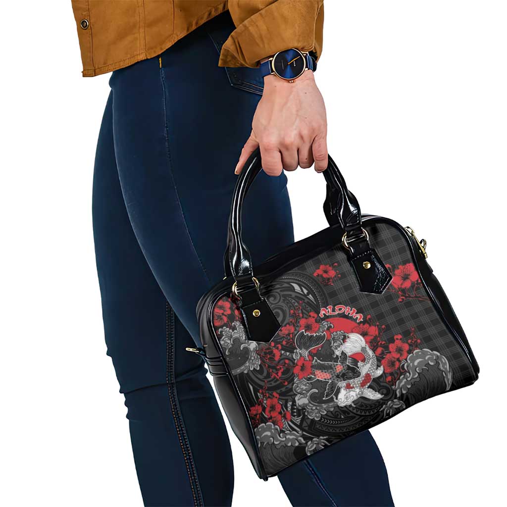 Hawaiian And Japanese Shoulder Handbag Aloha Koi Fish Palaka Patterns DT05 - Polynesian Pride