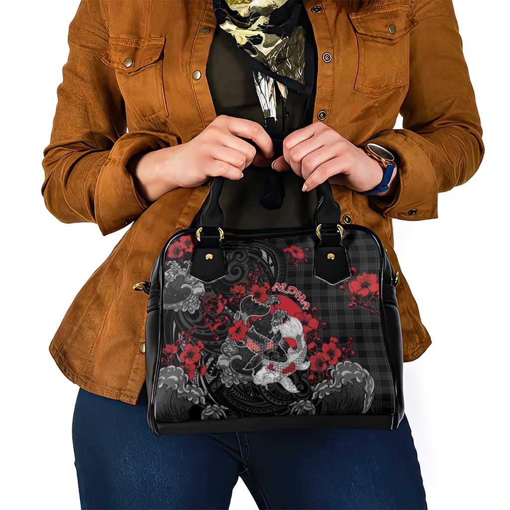 Hawaiian And Japanese Shoulder Handbag Aloha Koi Fish Palaka Patterns DT05 - Polynesian Pride