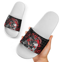 Hawaiian And Japanese Slide Sandals Aloha Koi Fish Palaka Patterns - Polynesian Pride