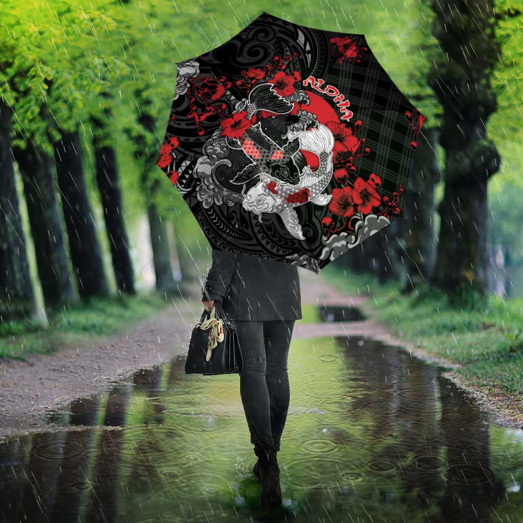 Hawaiian And Japanese Umbrella Aloha Koi Fish Palaka Patterns DT05 - Polynesian Pride