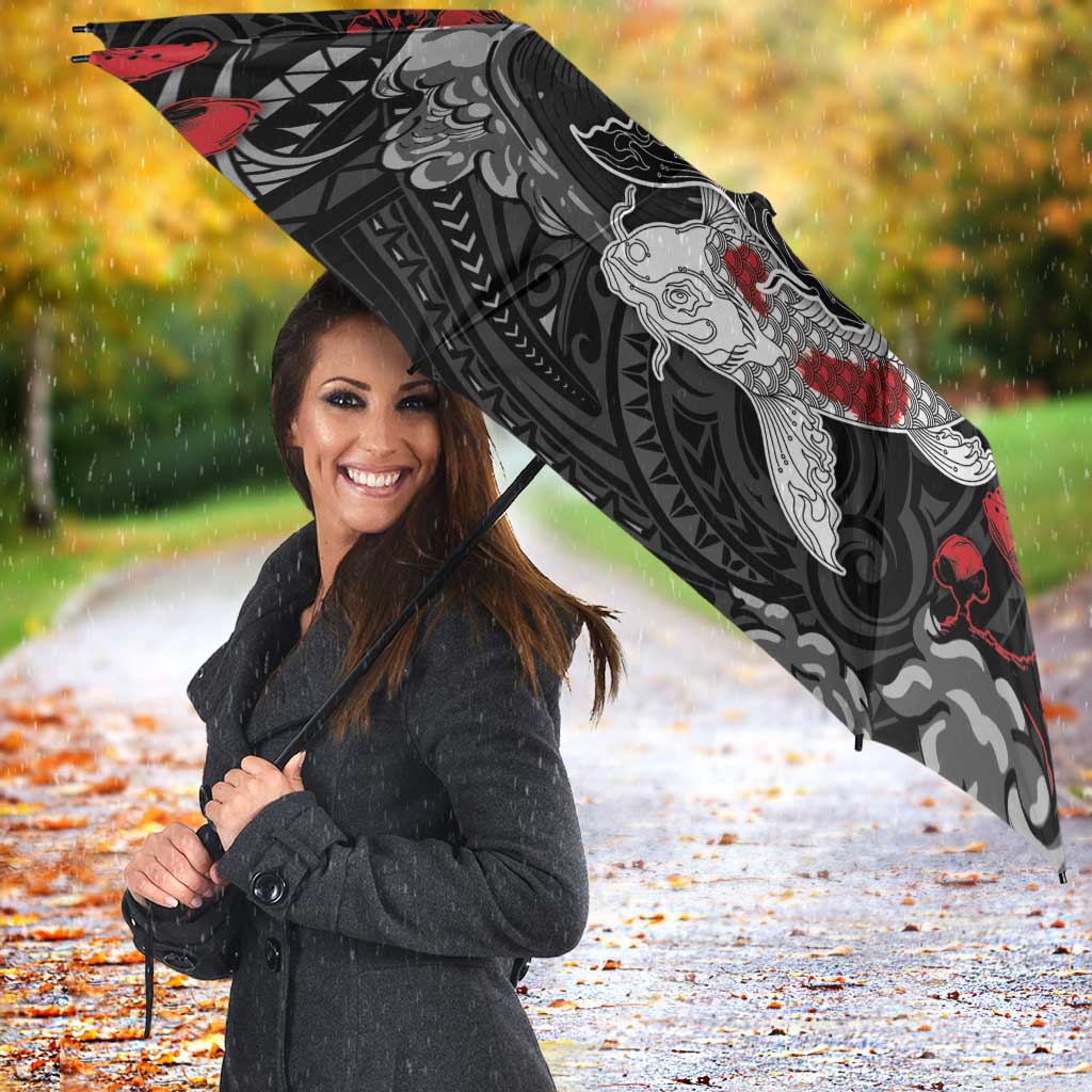 Hawaiian And Japanese Umbrella Aloha Koi Fish Palaka Patterns DT05 - Polynesian Pride
