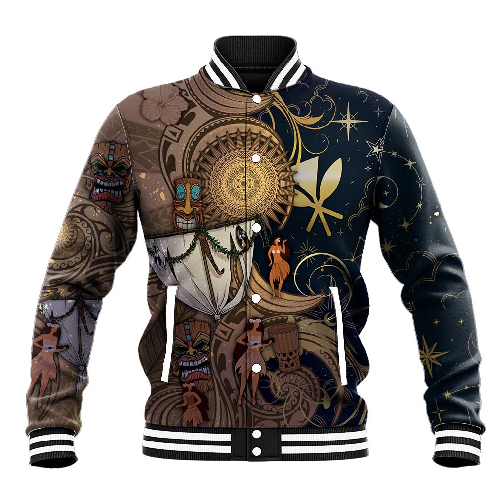 Hawaii Makahiki Baseball Jacket Polynesian Sky And Earth - Polynesian Pride