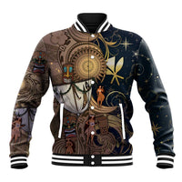 Hawaii Makahiki Baseball Jacket Polynesian Sky And Earth - Polynesian Pride