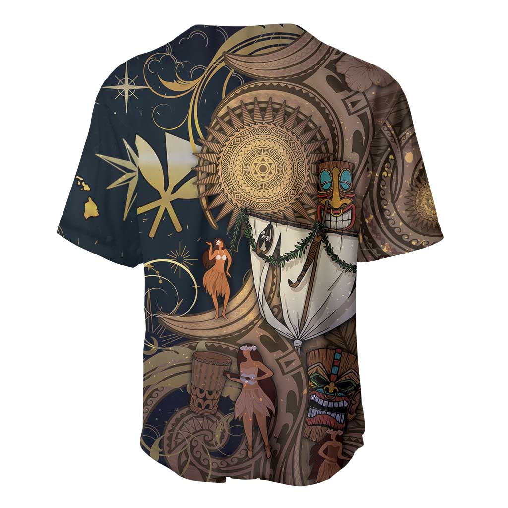 Hawaii Makahiki Baseball Jersey Polynesian Sky And Earth - Polynesian Pride