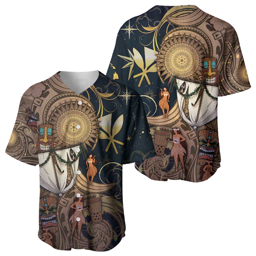 Hawaii Makahiki Baseball Jersey Polynesian Sky And Earth - Polynesian Pride