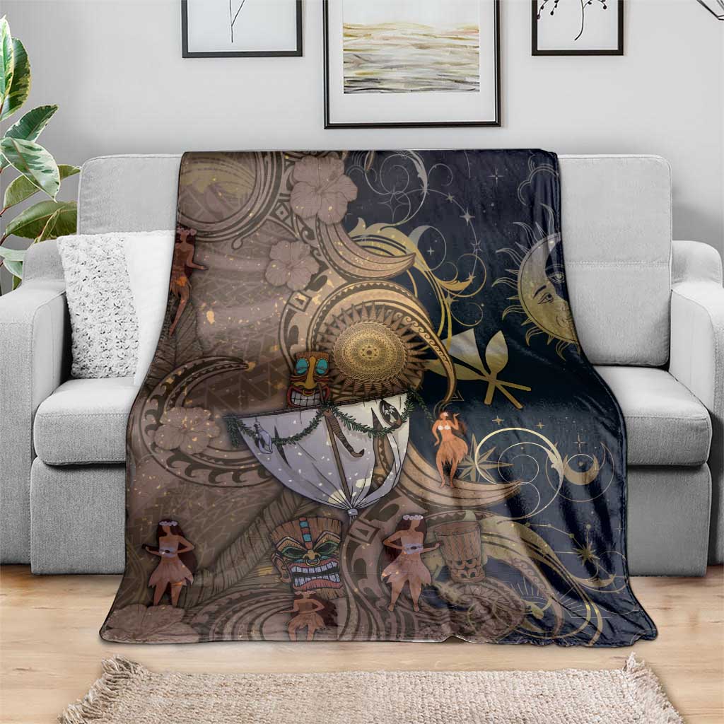 Hawaii Makahiki Blanket Polynesian Sky And Earth - Polynesian Pride