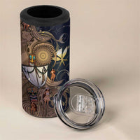 Hawaii Makahiki 4 in 1 Can Cooler Tumbler Polynesian Sky And Earth - Polynesian Pride