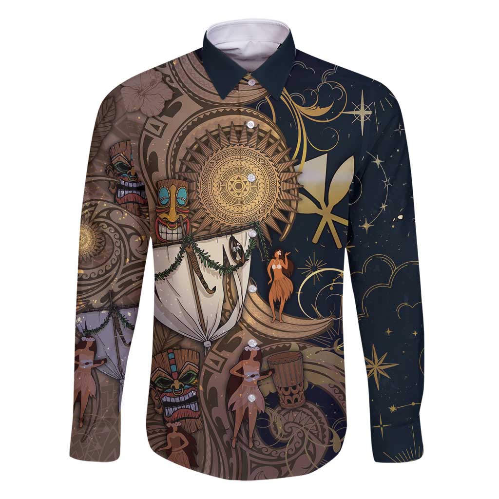 Hawaii Makahiki Family Matching Off Shoulder Short Dress and Hawaiian Shirt Polynesian Sky And Earth - Polynesian Pride