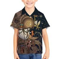 Hawaii Makahiki Family Matching Puletasi and Hawaiian Shirt Polynesian Sky And Earth - Polynesian Pride