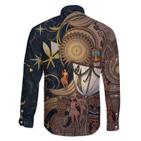 Hawaii Makahiki Family Matching Summer Maxi Dress and Hawaiian Shirt Polynesian Sky And Earth - Polynesian Pride