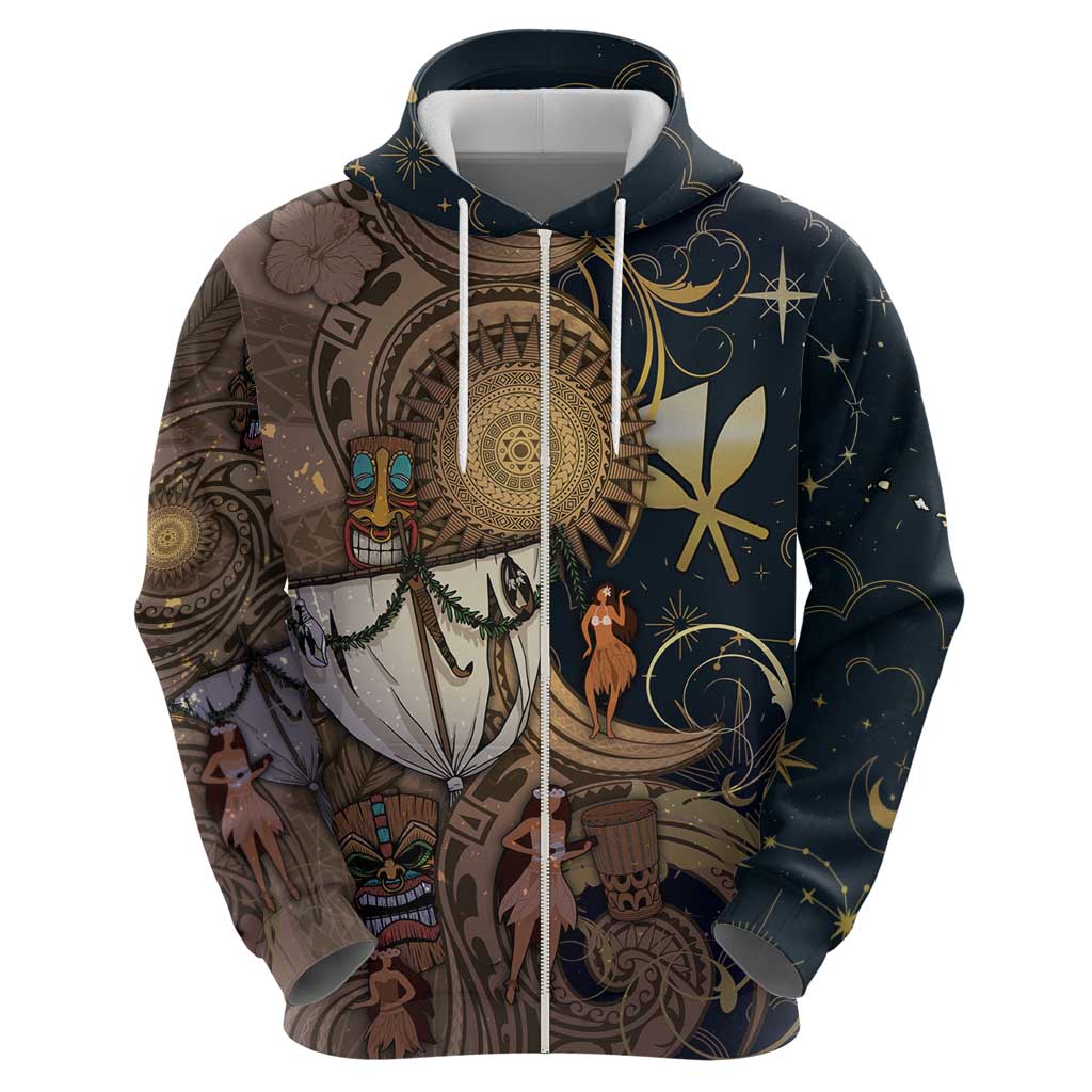 Hawaii Makahiki Hoodie Polynesian Sky And Earth - Polynesian Pride