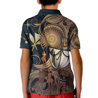 Hawaii Makahiki Kid Polo Shirt Polynesian Sky And Earth - Polynesian Pride