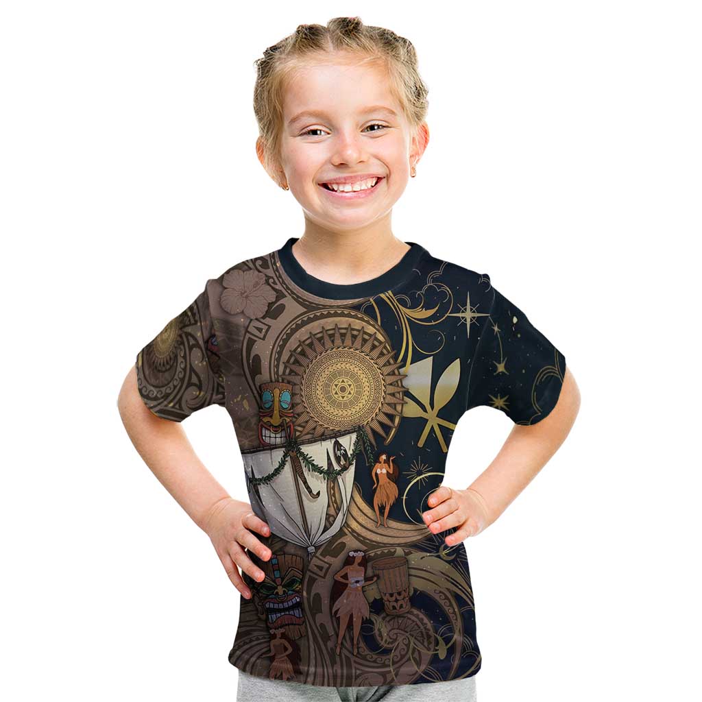 Hawaii Makahiki Kid T Shirt Polynesian Sky And Earth - Polynesian Pride