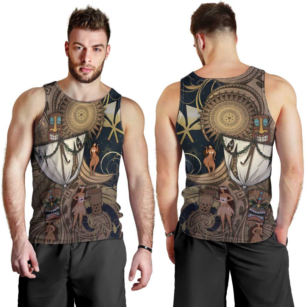 Hawaii Makahiki Men Tank Top Polynesian Sky And Earth - Polynesian Pride
