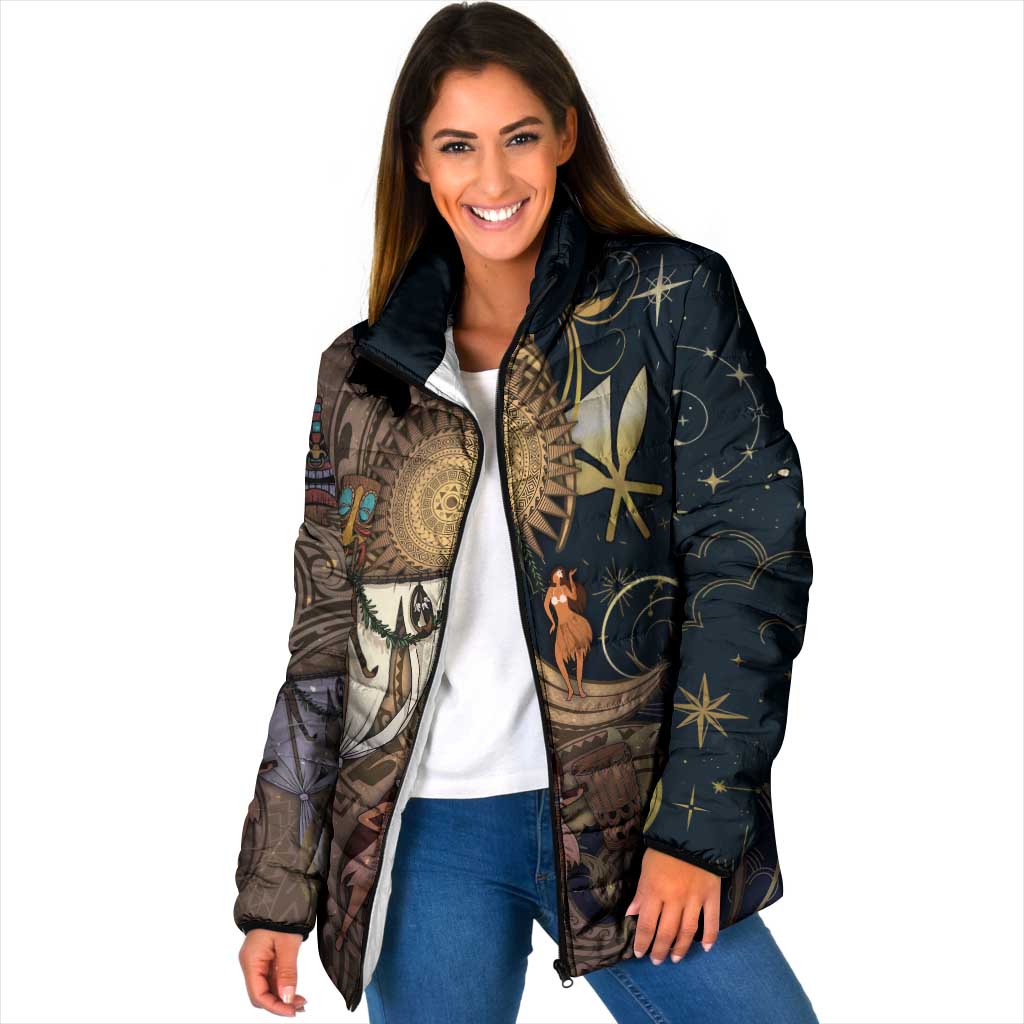 Hawaii Makahiki Padded Jacket Polynesian Sky And Earth - Polynesian Pride