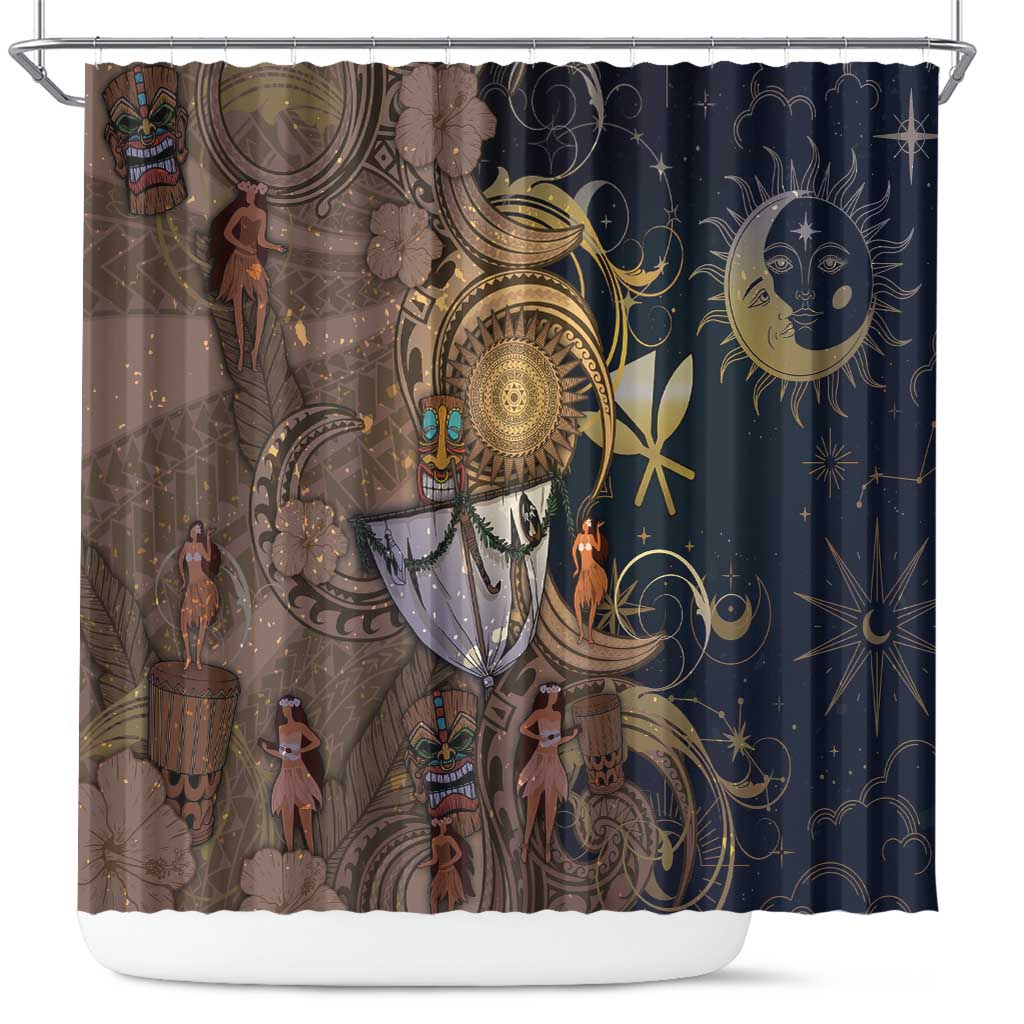 Hawaii Makahiki Shower Curtain Polynesian Sky And Earth - Polynesian Pride