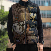 Hawaii Makahiki Sleeveless Puffer Jacket Polynesian Sky And Earth - Polynesian Pride
