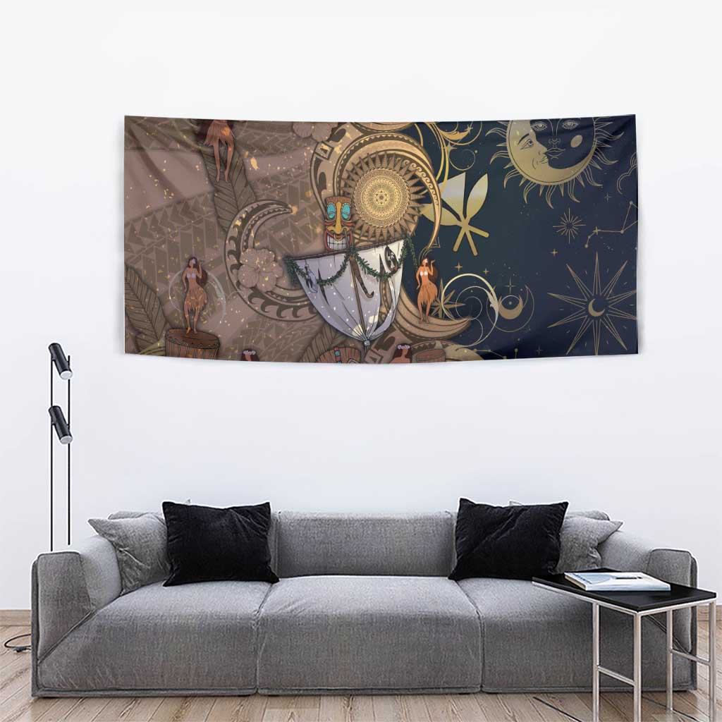 Hawaii Makahiki Tapestry Polynesian Sky And Earth - Polynesian Pride