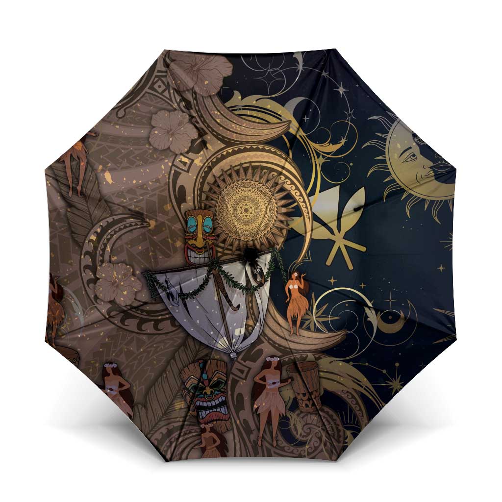 Hawaii Makahiki Umbrella Polynesian Sky And Earth - Polynesian Pride