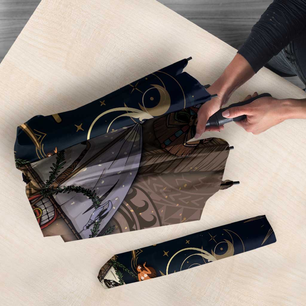 Hawaii Makahiki Umbrella Polynesian Sky And Earth - Polynesian Pride