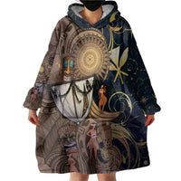 Hawaii Makahiki Wearable Blanket Hoodie Polynesian Sky And Earth - Polynesian Pride